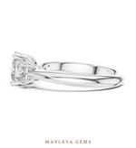 Load image into Gallery viewer, Maylaya Gems princess trilogy lab-grown diamond ring in white gold
