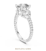Load image into Gallery viewer, Maylaya Gems lab-grown diamond ring in white gold
