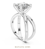 Load image into Gallery viewer, Maylaya Gems lab-grown diamond ring in white gold
