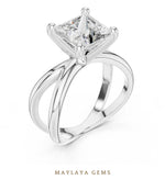 Load image into Gallery viewer, Maylaya Gems lab-grown diamond ring in white gold
