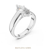 Load image into Gallery viewer, Maylaya Gems lab-grown diamond ring in white gold
