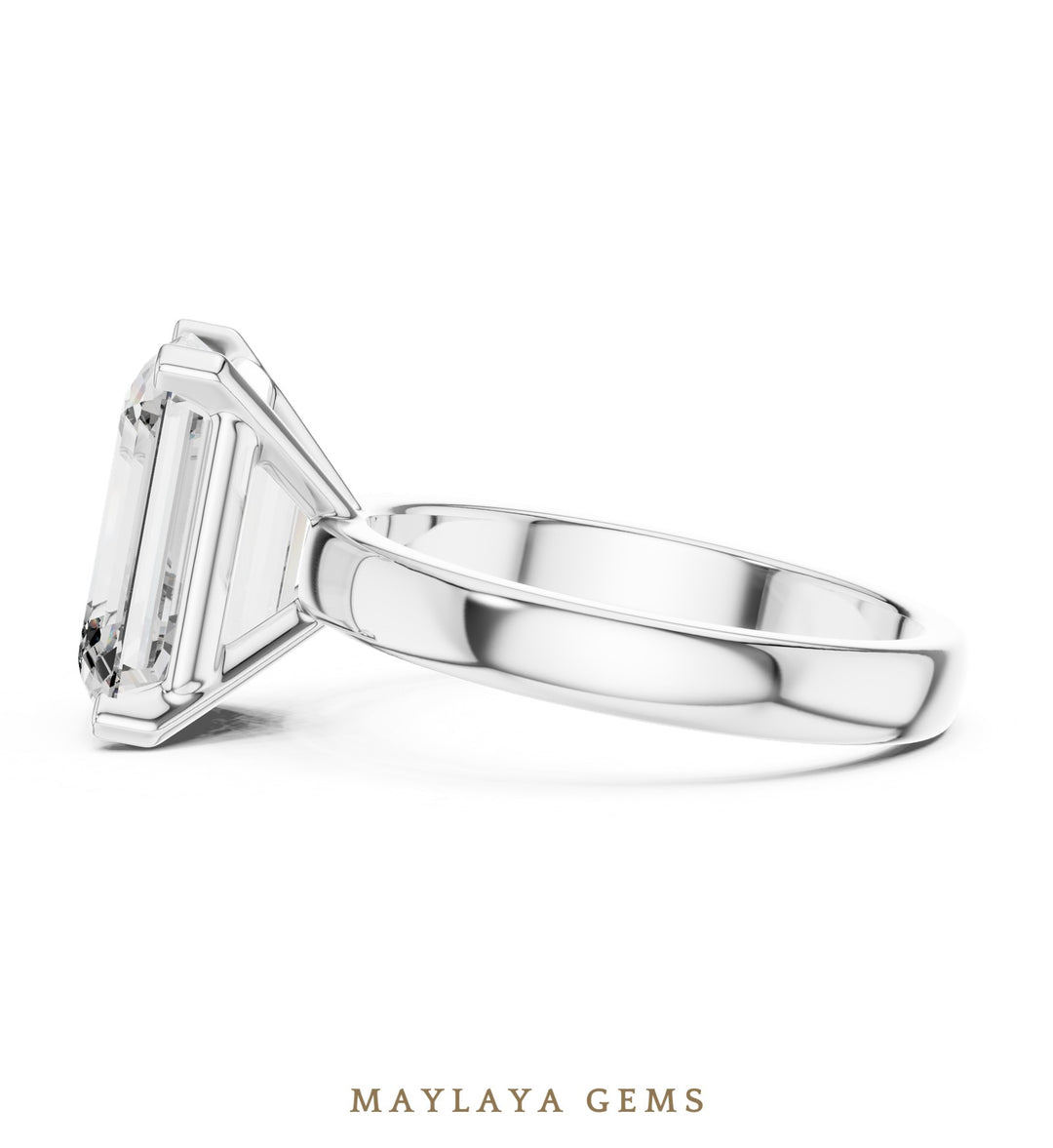 Maylaya Gems lab-grown diamond ring in white gold