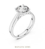 Load image into Gallery viewer, Maylaya Gems lab-grown diamond ring in white gold
