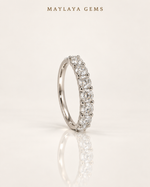 Load image into Gallery viewer, Maylaya Gems E010 — White Background Duo, soft white standing view
