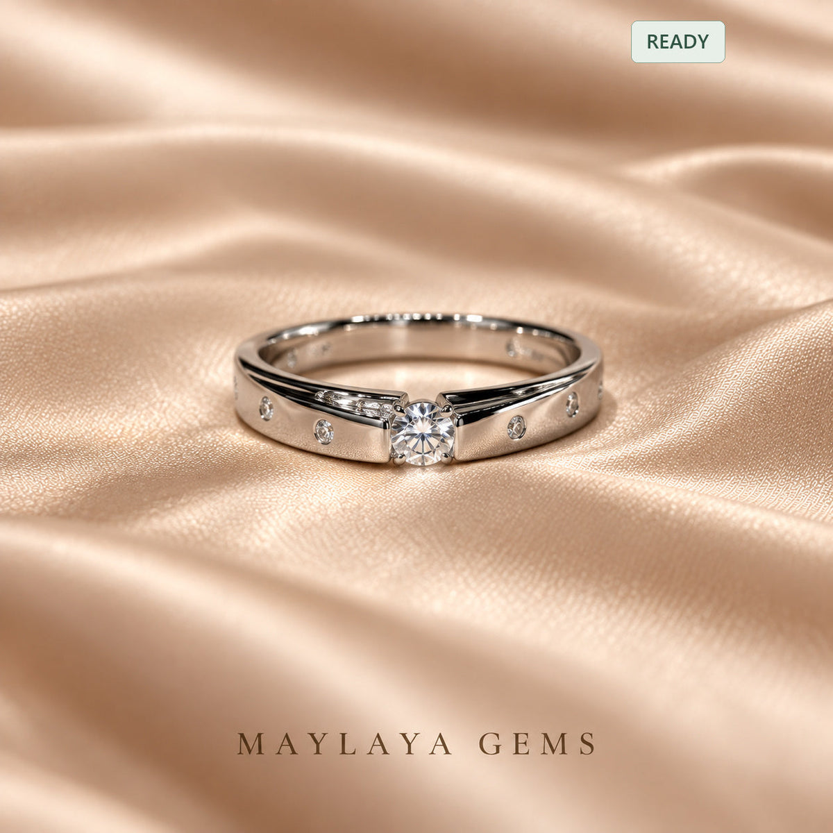 Maylaya gems f010 ring — front view