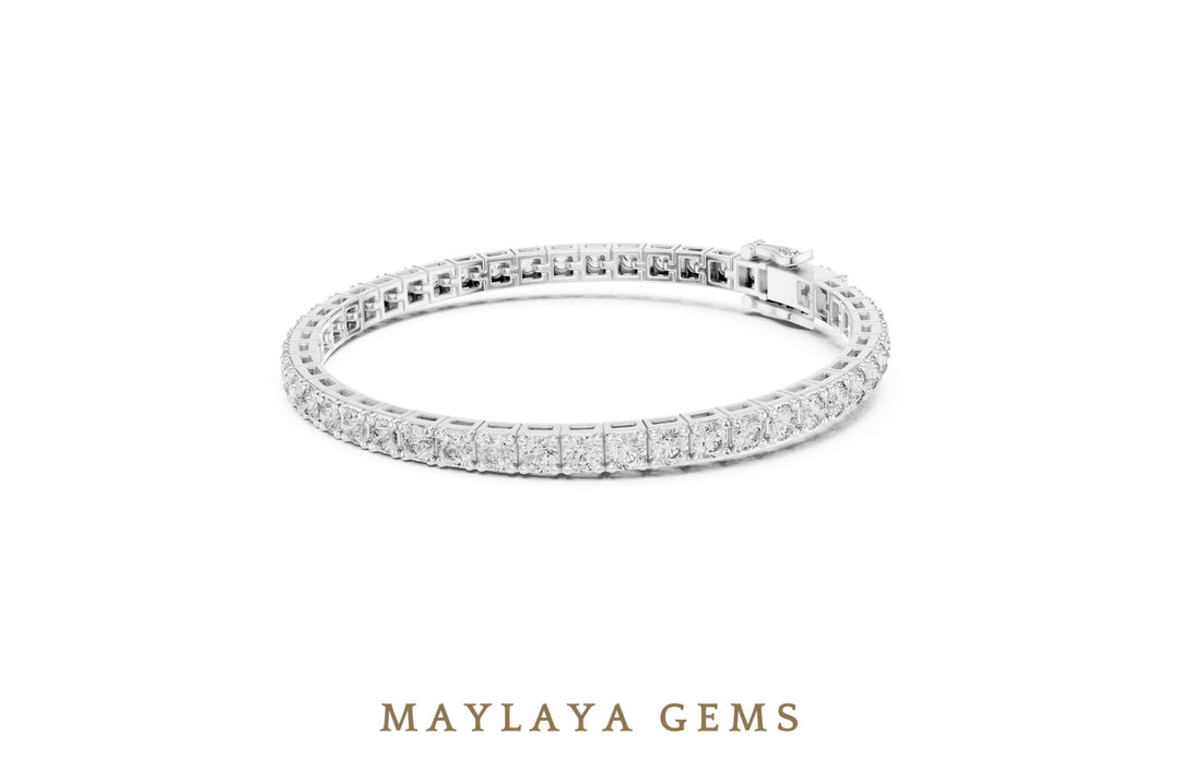 Maylaya Gems lab-grown diamond bracelet in white gold