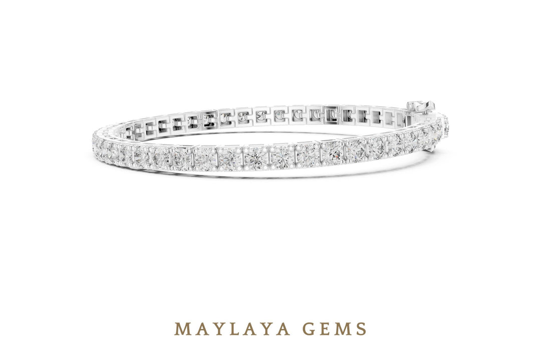 Maylaya Gems lab-grown diamond bracelet in white gold
