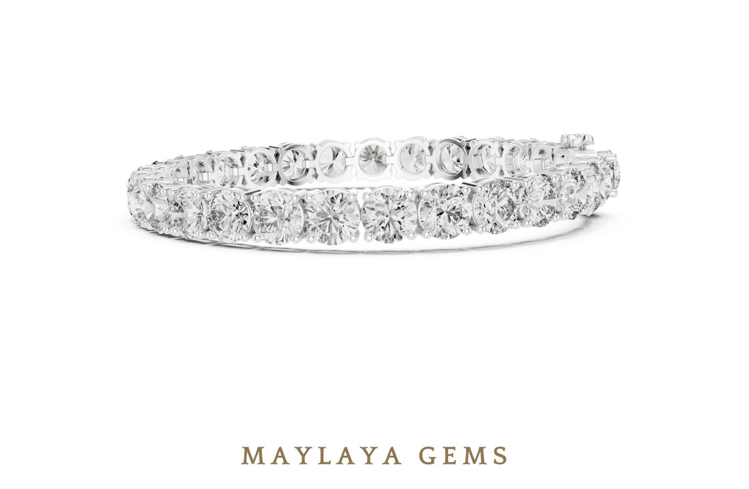 Maylaya Gems lab-grown diamond bracelet in white gold