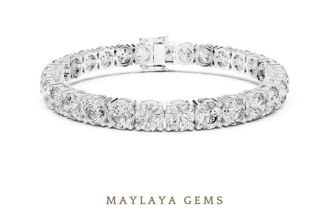 Maylaya Gems lab-grown diamond bracelet in white gold
