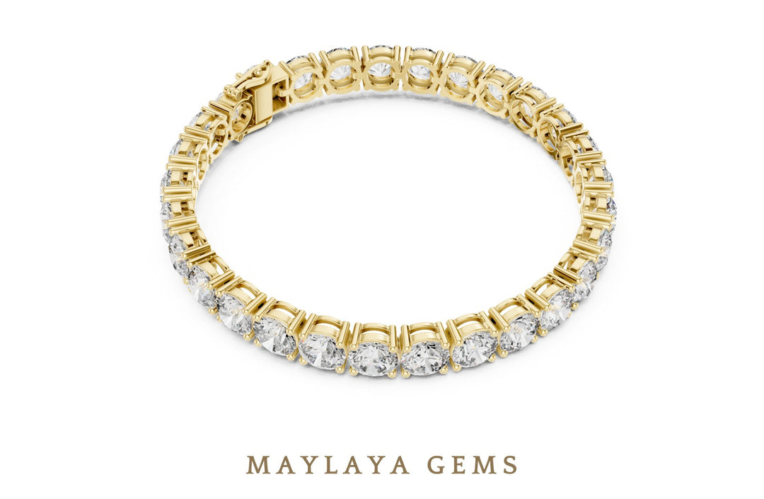 Maylaya Gems lab-grown diamond bracelet in yellow gold
