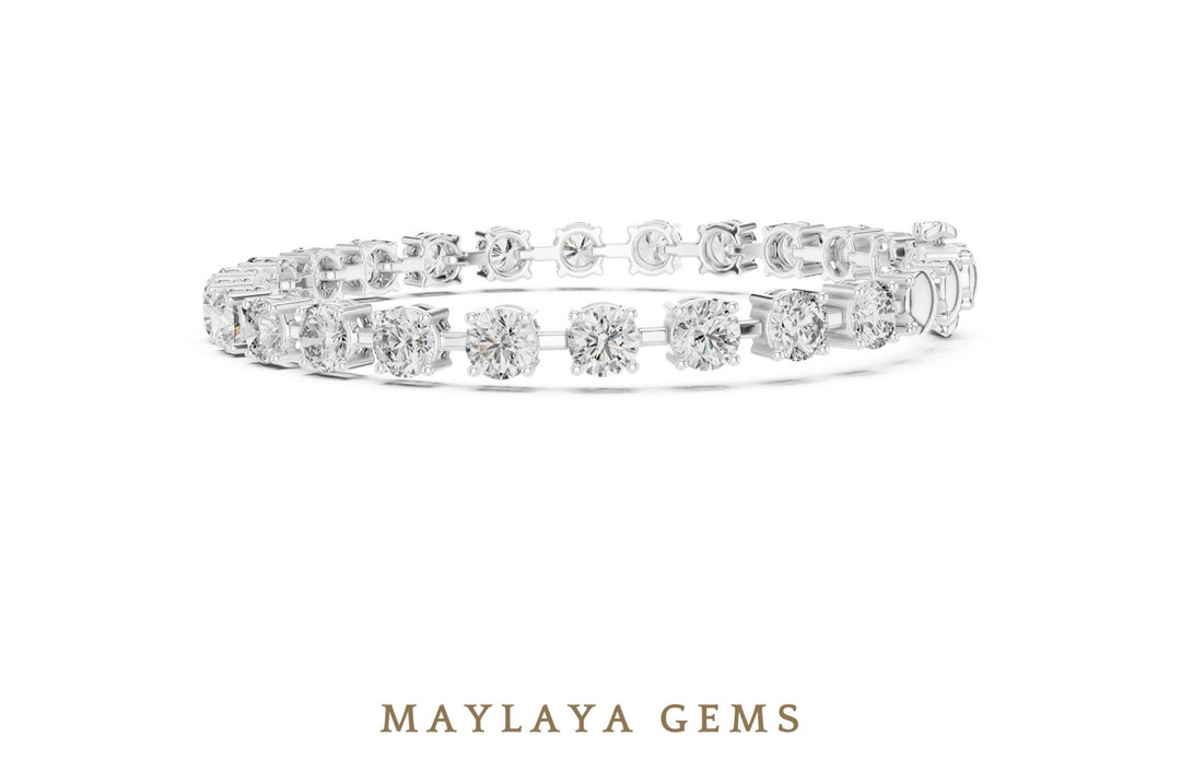 Maylaya Gems lab-grown diamond bracelet in white gold