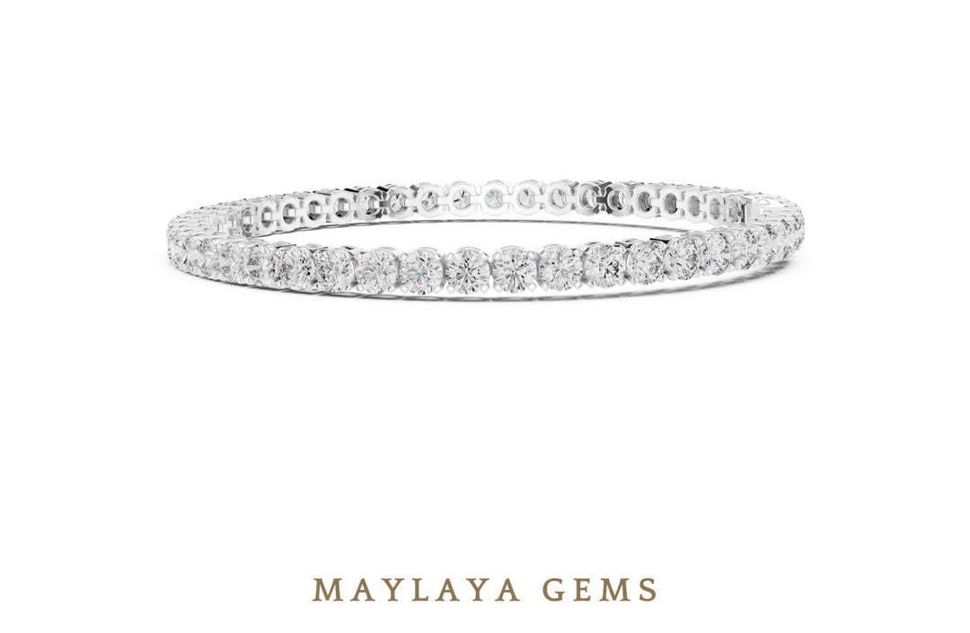 Maylaya Gems lab-grown diamond bracelet in white gold
