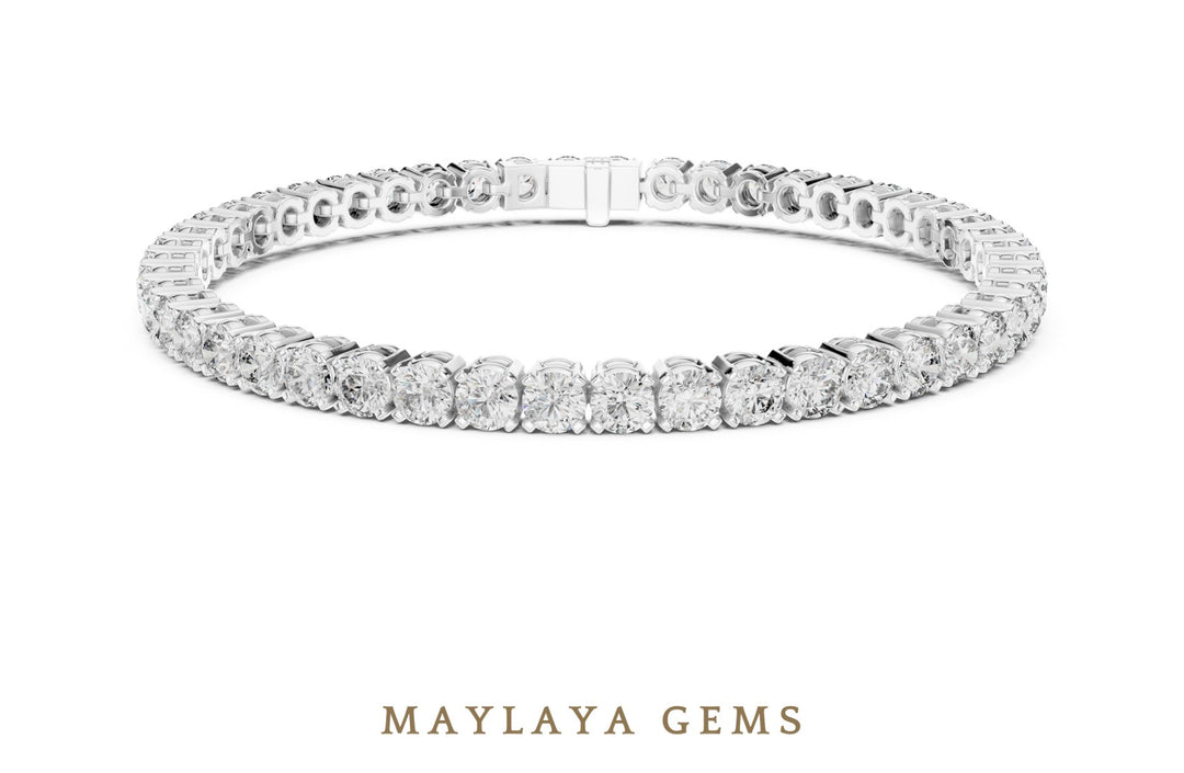 Maylaya Gems lab-grown diamond bracelet in white gold
