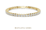 Load image into Gallery viewer, Maylaya Gems lab-grown diamond bracelet in yellow gold
