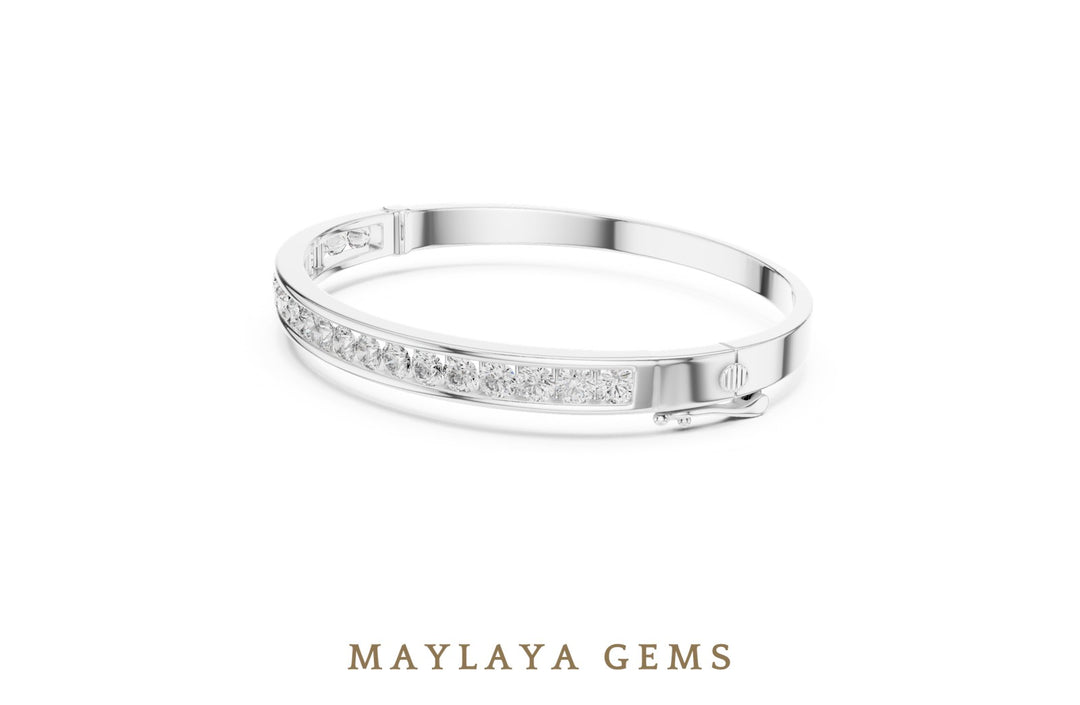 Maylaya Gems lab-grown diamond bracelet in white gold