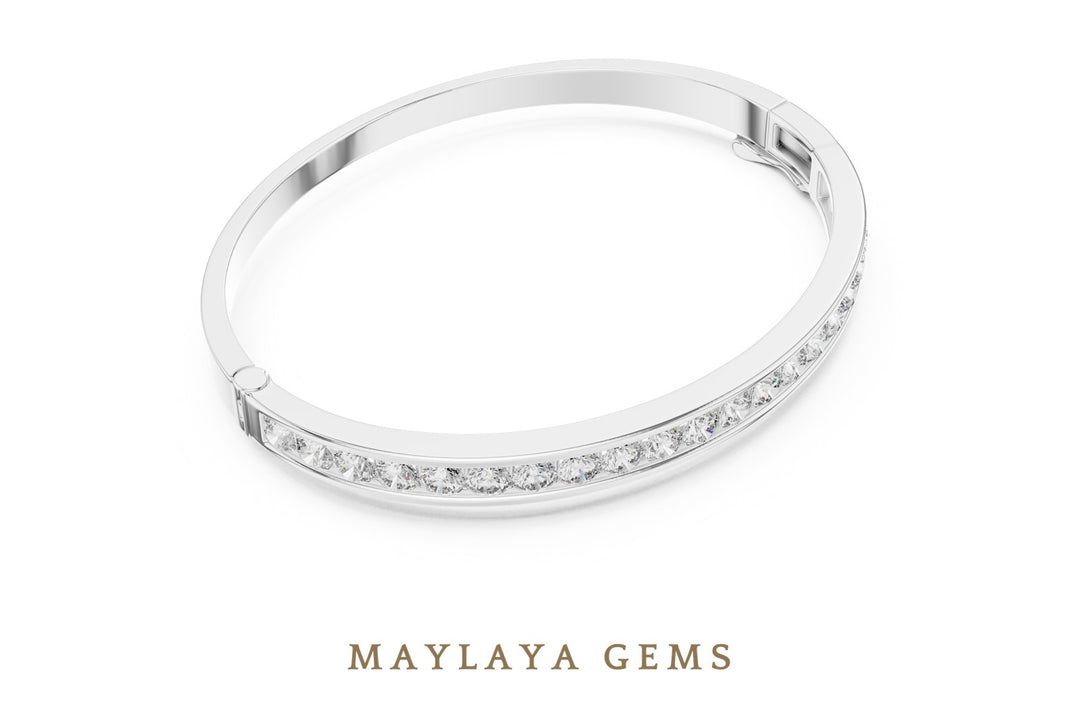 Maylaya Gems lab-grown diamond bracelet in white gold