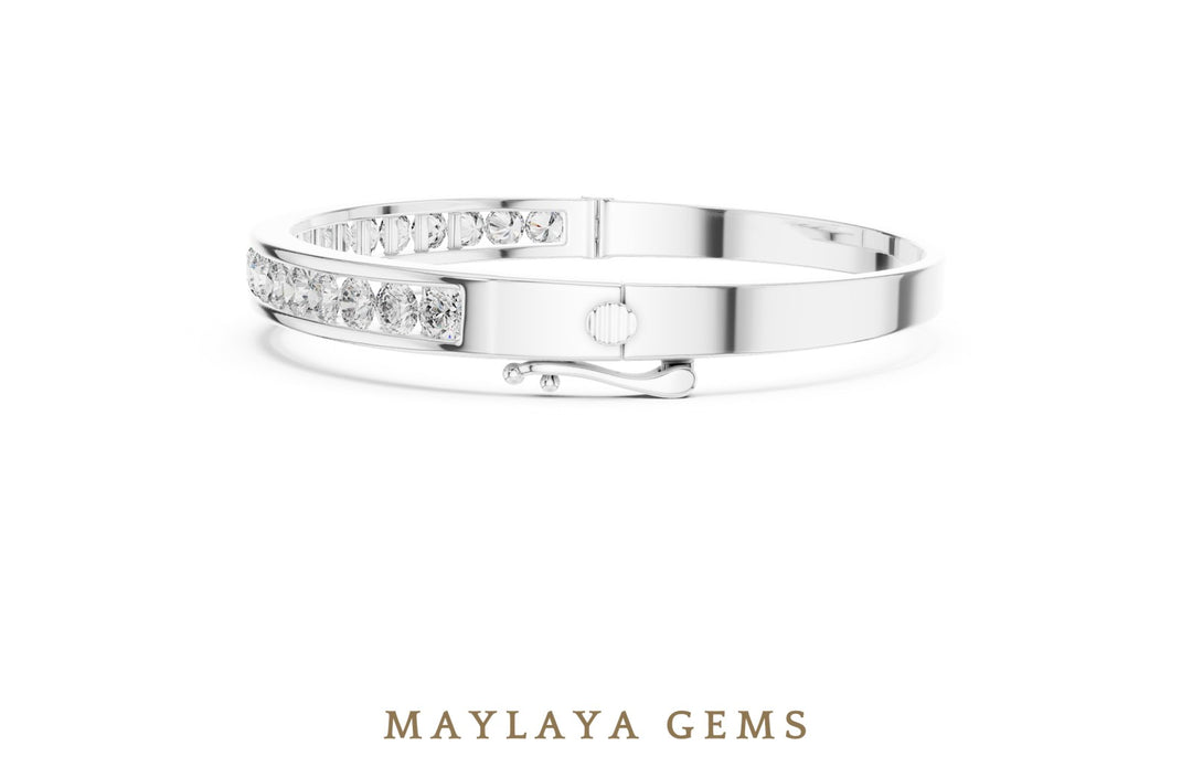 Maylaya Gems lab-grown diamond bracelet in white gold