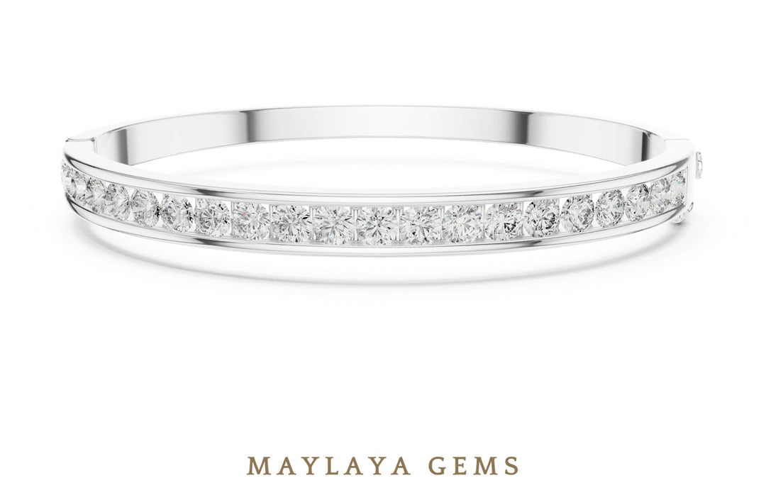 Maylaya Gems lab-grown diamond bracelet in white gold