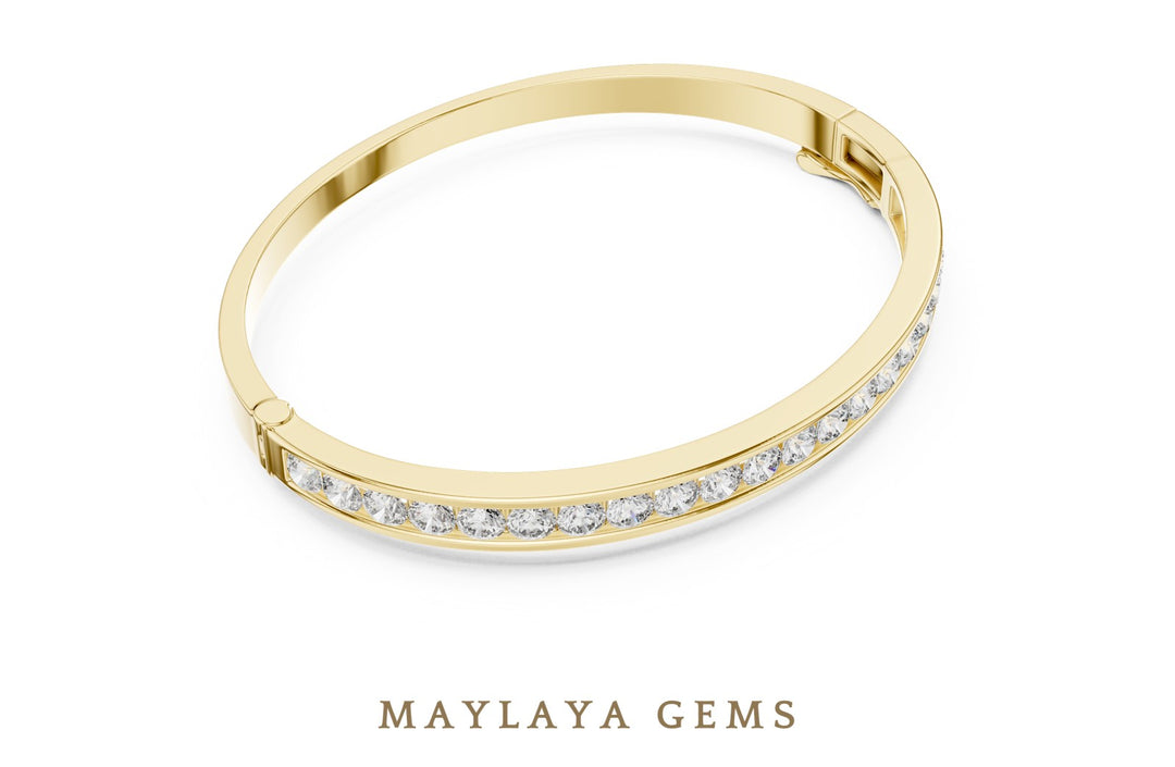 Maylaya Gems lab-grown diamond bracelet in yellow gold