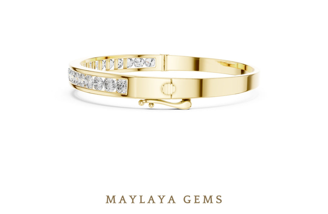 Maylaya Gems lab-grown diamond bracelet in yellow gold