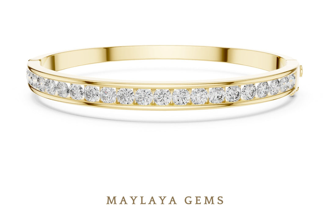 Maylaya Gems lab-grown diamond bracelet in yellow gold