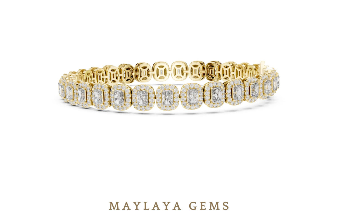 Maylaya Gems lab-grown diamond bracelet in yellow gold