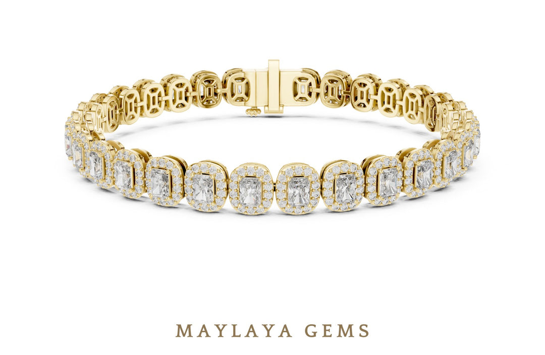 Maylaya Gems lab-grown diamond bracelet in yellow gold