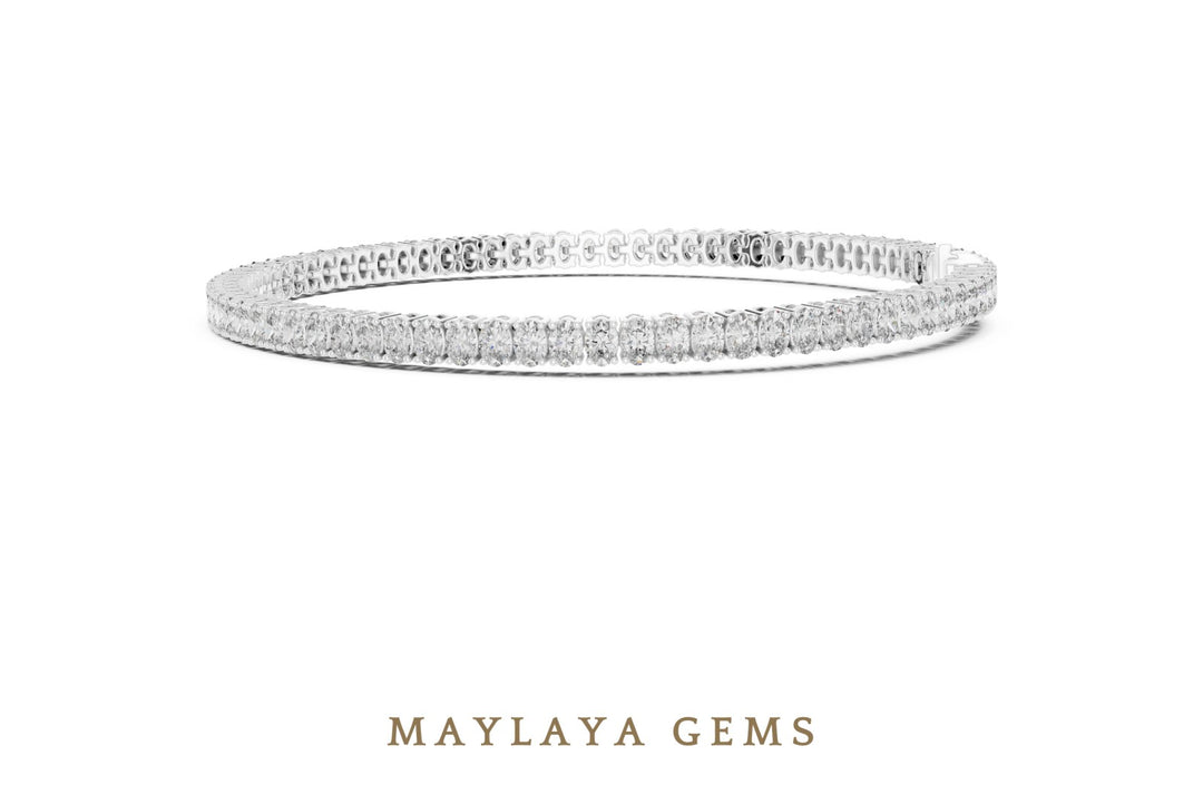 Maylaya Gems lab-grown diamond bracelet in white gold