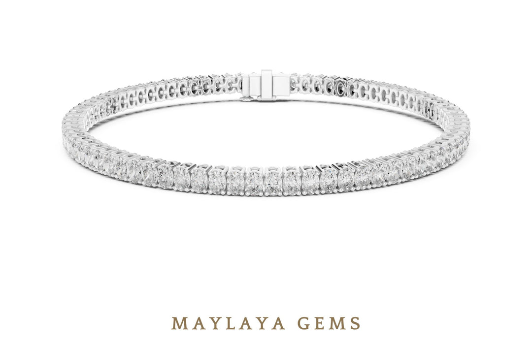 Maylaya Gems lab-grown diamond bracelet in white gold