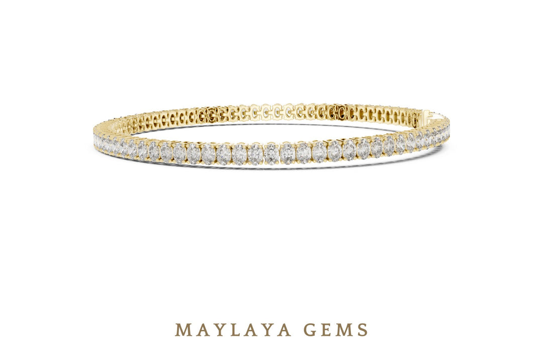 Maylaya Gems lab-grown diamond bracelet in yellow gold