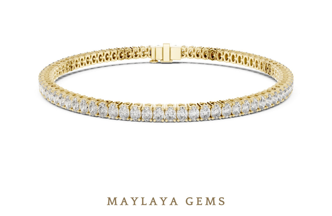 Maylaya Gems lab-grown diamond bracelet in yellow gold