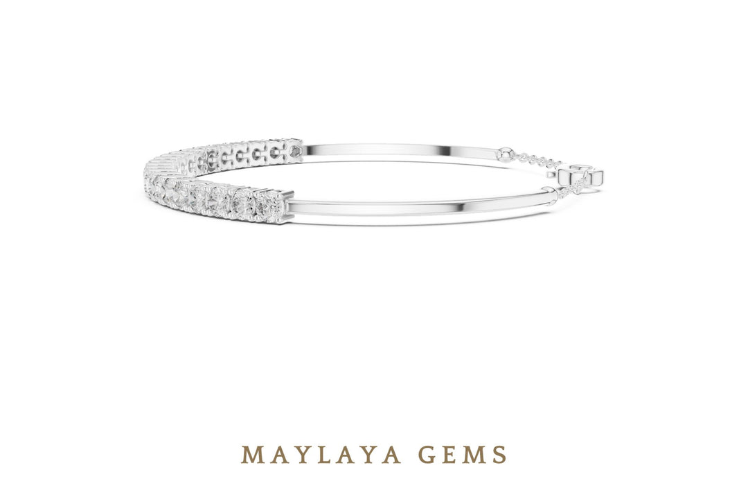 Maylaya Gems lab-grown diamond bracelet in white gold