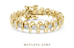 Load image into Gallery viewer, Maylaya Gems lab-grown diamond bracelet in yellow gold
