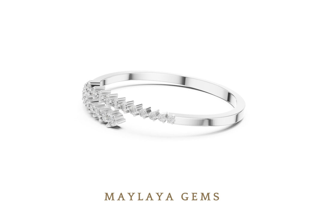 Maylaya Gems lab-grown diamond bracelet in white gold