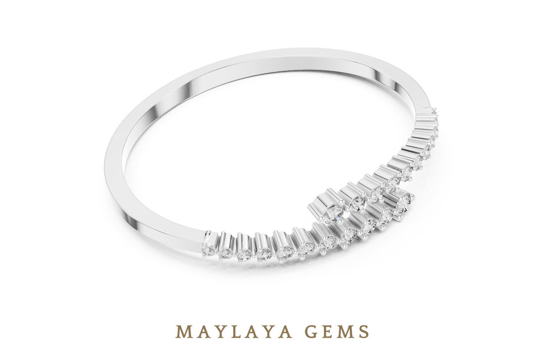 Maylaya Gems lab-grown diamond bracelet in white gold