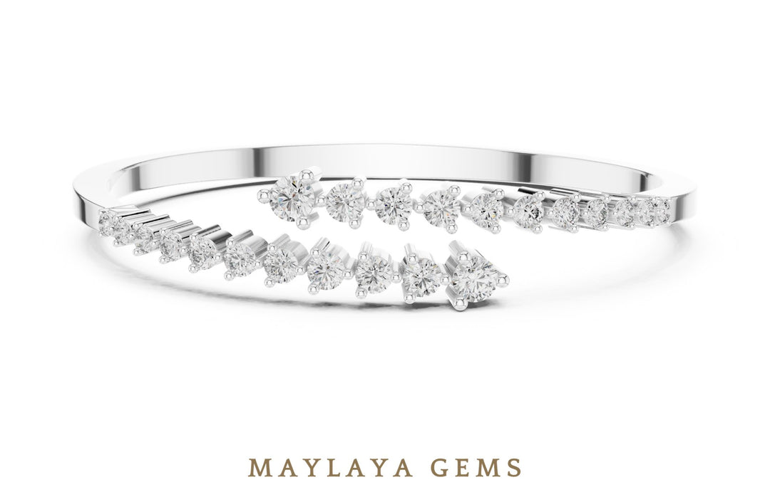 Maylaya Gems lab-grown diamond bracelet in white gold