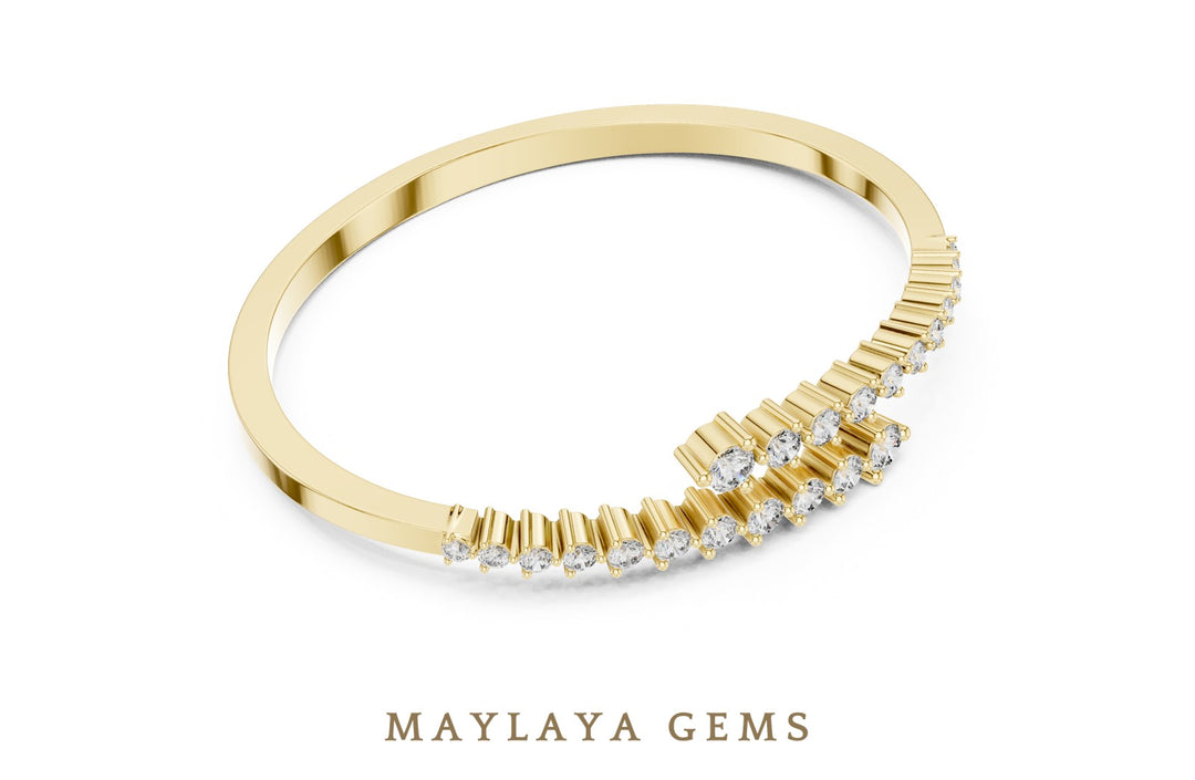 Maylaya Gems lab-grown diamond bracelet in yellow gold