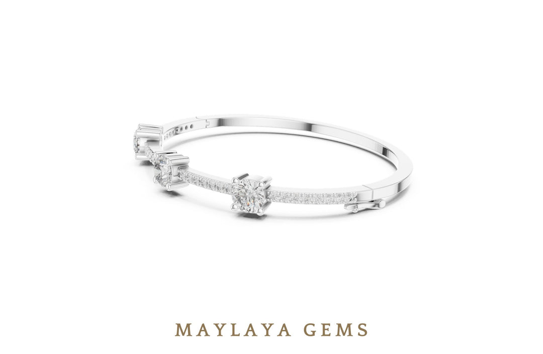 Maylaya Gems lab-grown diamond bracelet in white gold