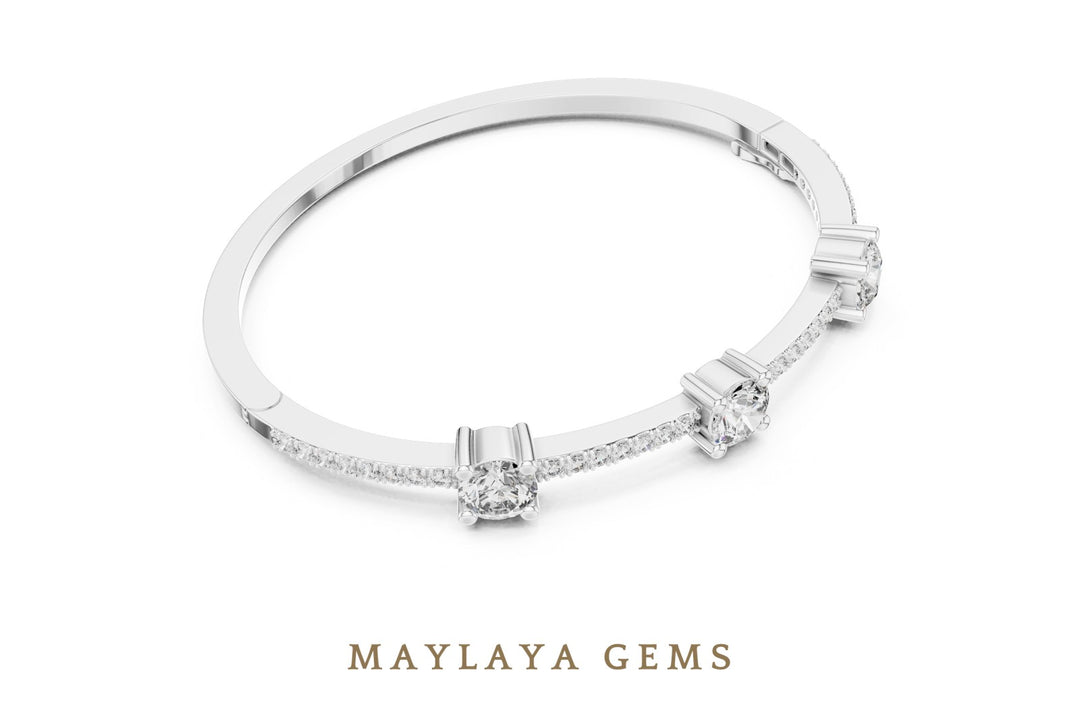 Maylaya Gems lab-grown diamond bracelet in white gold
