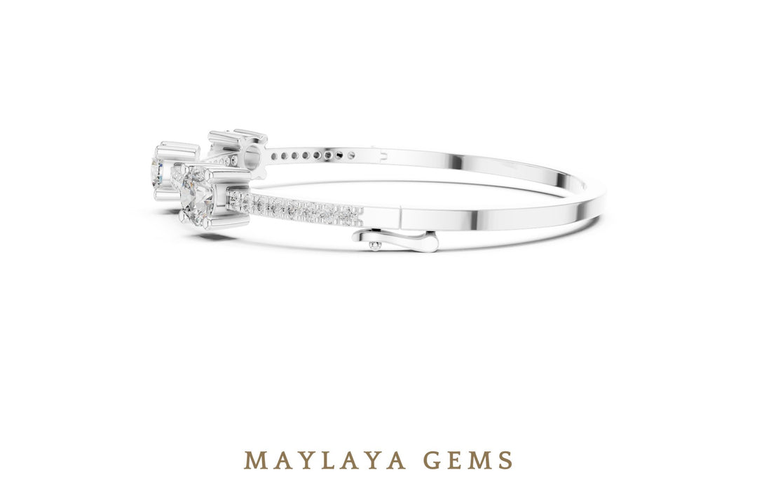 Maylaya Gems lab-grown diamond bracelet in white gold