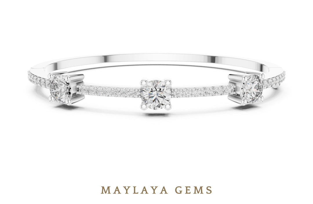 Maylaya Gems lab-grown diamond bracelet in white gold