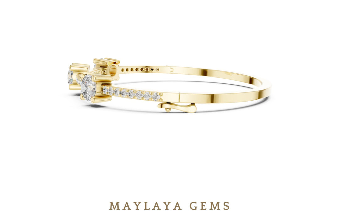 Maylaya Gems lab-grown diamond bracelet in yellow gold