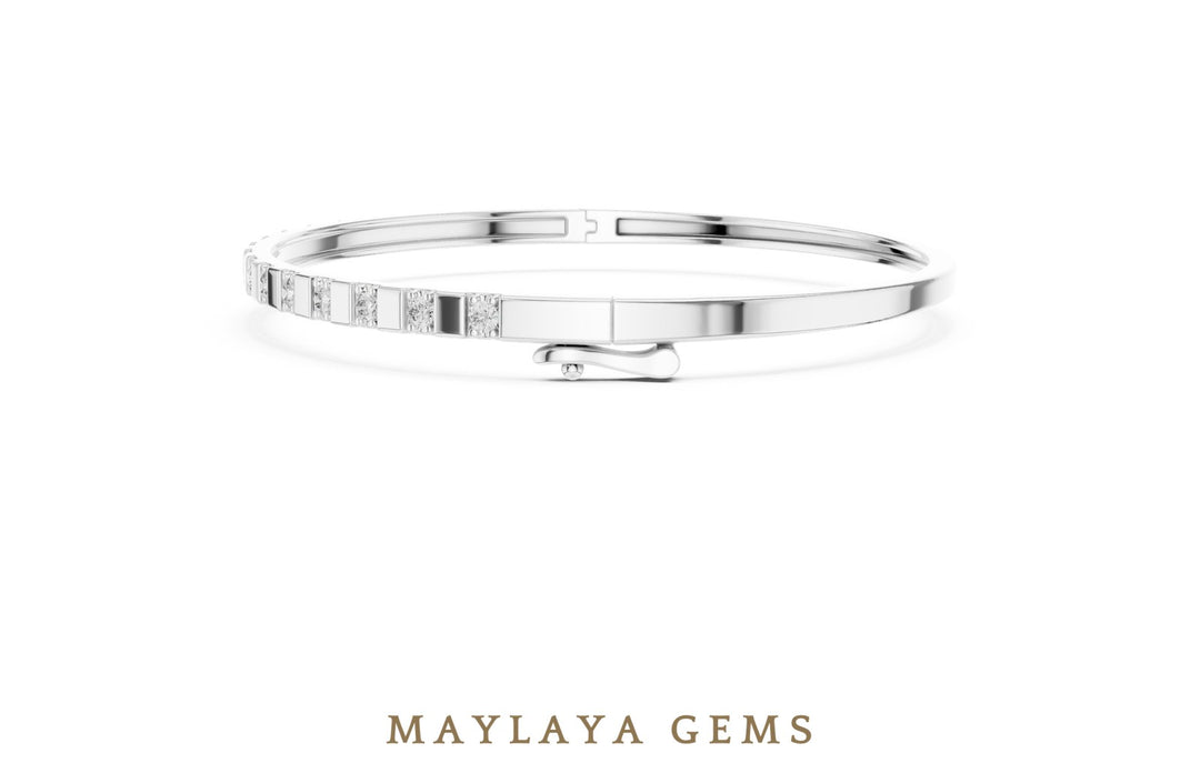 Maylaya Gems lab-grown diamond bracelet in white gold