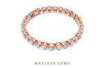 Load image into Gallery viewer, Maylaya Gems cushion alternating tennis lab-grown diamond bracelet in rose gold
