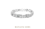Load image into Gallery viewer, Maylaya Gems mixed-cut open-link lab-grown diamond bracelet in white gold
