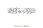 Load image into Gallery viewer, Maylaya Gems emerald &amp; radiant diagonal link lab-grown diamond bracelet in white gold
