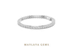 Load image into Gallery viewer, Maylaya Gems round four-prong tennis lab-grown diamond bracelet in white gold
