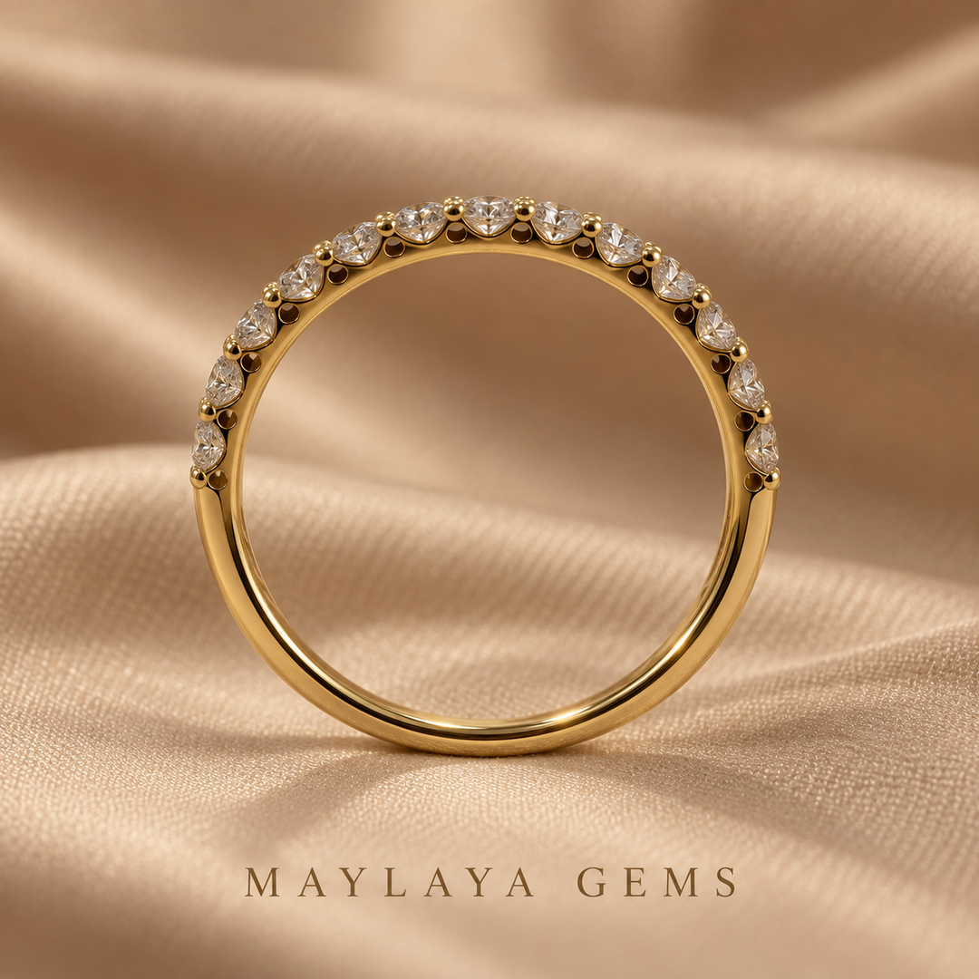 Maylaya Gems JF005 round diamond band — view 3