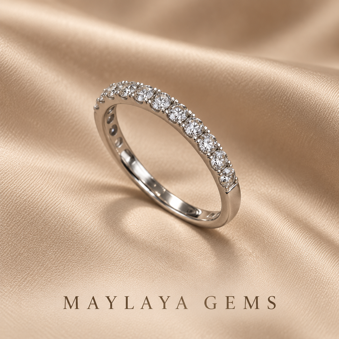Maylaya Gems JF007 round diamond band — view 2