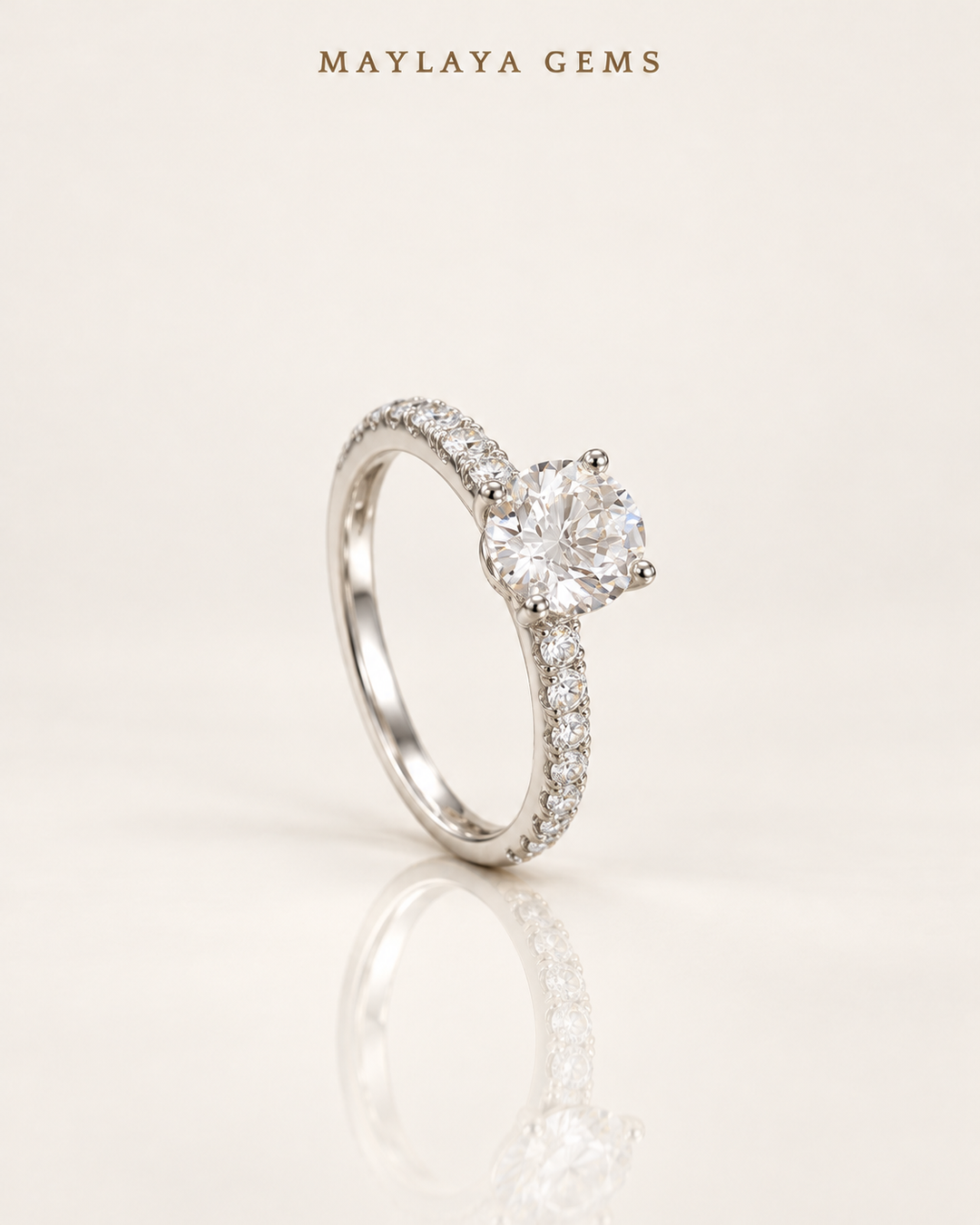 Maylaya Gems JF009 — White Background Duo, soft white standing view